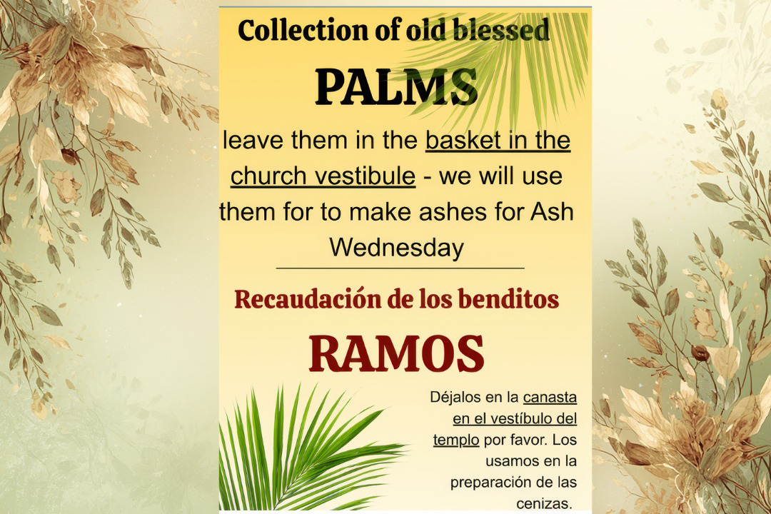 Collection of old blessed palms