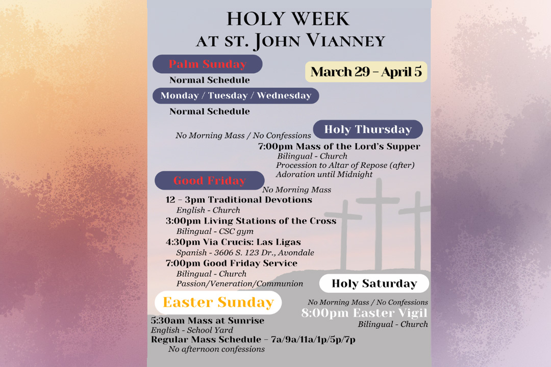 HOLY WEEK AT ST. JOHN VIANNEY