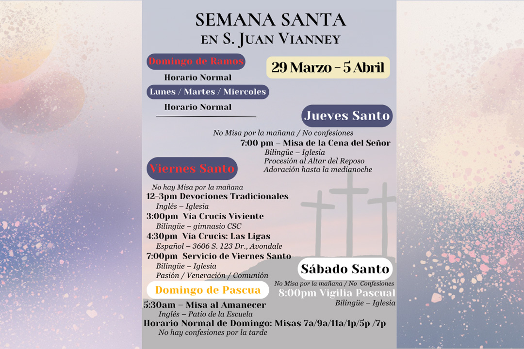 SEMANA SANTA EN S. JUAN VIANNEY